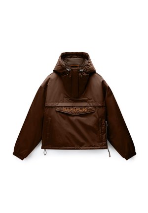 Napapijri, RAINFOREST OPTIQUE ANORAK - Windbreakers - dark brown