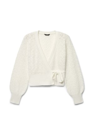 Calliope, MAGLIA TINTA UNITA - Strickjacke - bianco lana