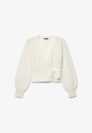 Calliope, MAGLIA TINTA UNITA - Strickjacke - bianco lana