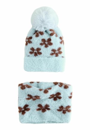 REGULAR FIT - SET - Mössa - chocolate blue flower