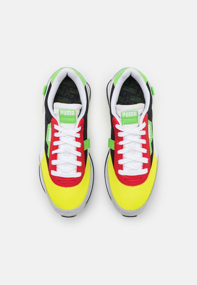 Puma Future Rider Play On Unisex Trainers Glacial Blue White Yellow Glow Yellow Zalando Co Uk