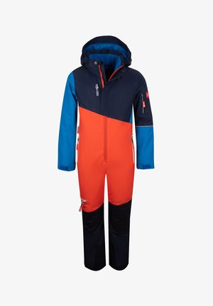 TROLLKIDS, KIDS HALLINGDAL SNOWSUIT UNISEX - Snowsuit - flame orange/medium blue/navy