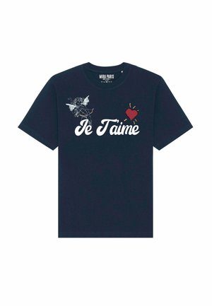 JE T AIME UNISEX HEAVYWEIGHT TEE  - Print T-shirt - dark blue
