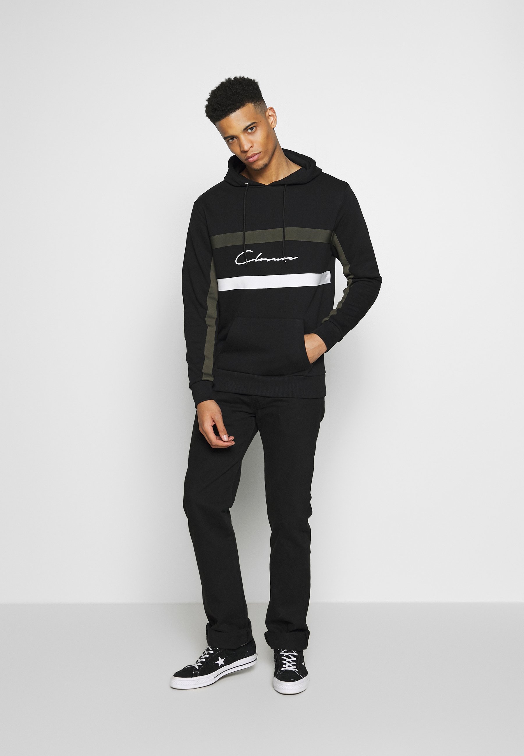 CLOSURE London BAND STRIPE HOODY Hoodie black Zalando.no CLOSURE London BAND STRIPE HOODY - Hoodie - grey