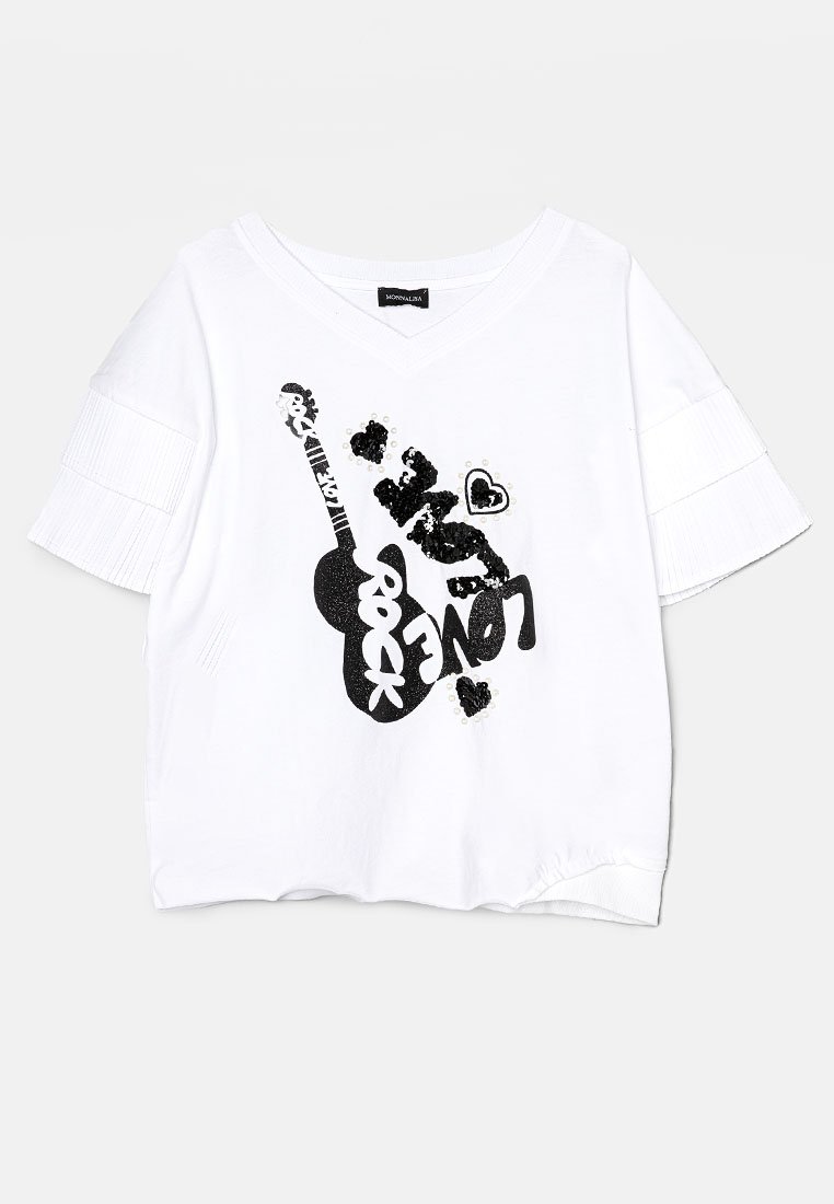 Monnalisa T-shirt print wit