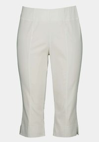 3/4 LENGTH TROUSERS ELASTIC WAIST - Pantalon classique - white