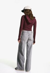 Bershka Sweater met rits - dark red