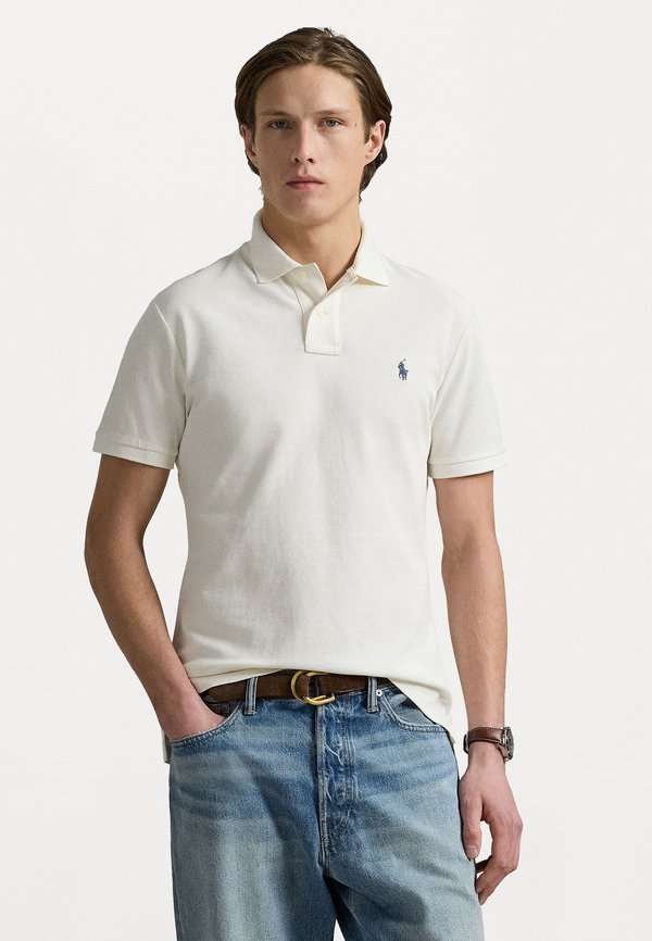 THE ICONIC MESH POLO SHIRT - Polo shirt - pale cream