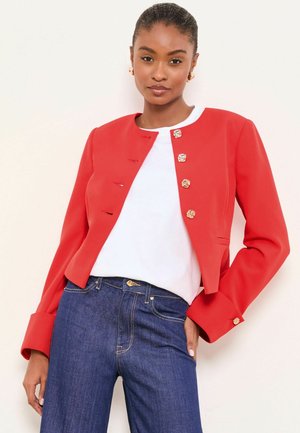 REGULAR FIT - COLLARLESS - Suvejakk - red