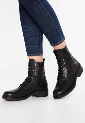 Bottines à lacets - black