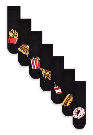 SEVEN PACK OLDER - Socks - black food