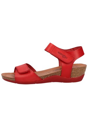 Sandalen met sleehak - rot