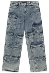 FAVELA MULTIPOCKET UNISEX - Loose-jeans - blue washed