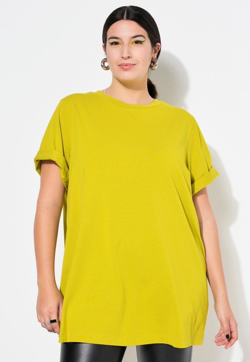 Studio Untold LONGLINE - Jednoduché tričko - yellow green