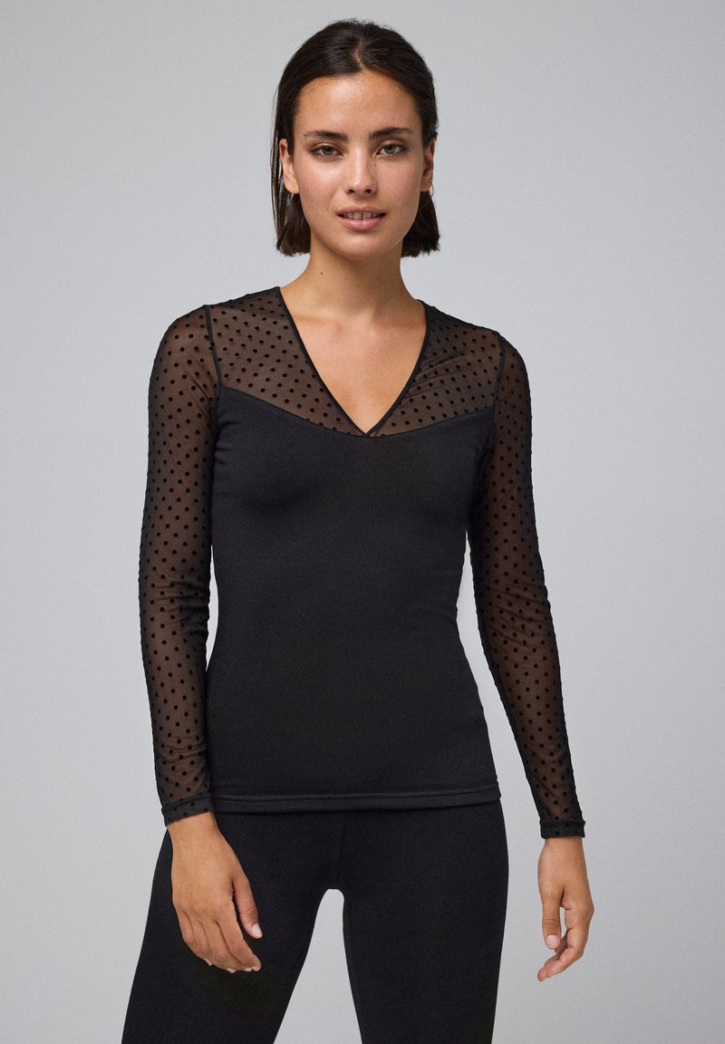 Ysabel Mora TÉRMICA MANGA LARGA DETALLE - Camiseta interior - black