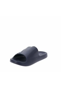 Infradito blu navy con superficie testurizzata, punta aperta e suola ammortizzata. Realizzato in materiale flessibile per il massimo comfort.