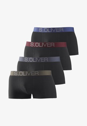 HIPSTER 4 PACK - Boxerky - schwarz khaki  schwarz bordeaux schwarz anthrazit schwarz blau