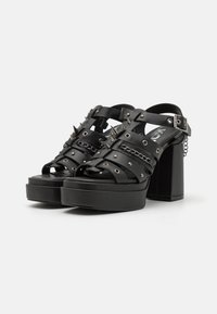 Koi Footwear NOCTURNAL VOICES SPIKED PLATFORM - Sandaler med høye hæler - black