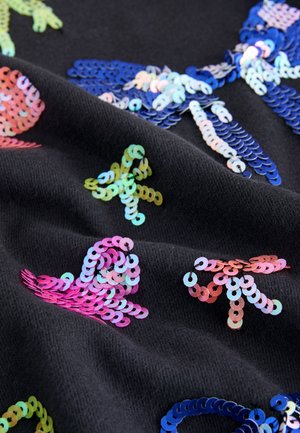 Next REGULAR FIT - SEQUIN - Langærmet T-shirt - black bow