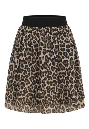 Cloud 5ive STUFEN MIT LEO UND 2-LAGIGEM STOFF - sukňa v tvare A - beige