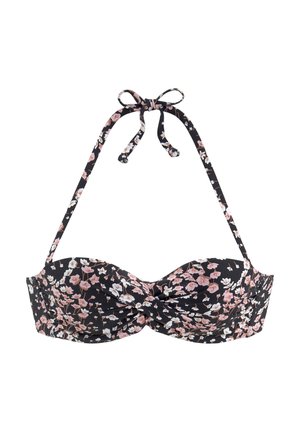 Bikini top - schwarz-bedruckt