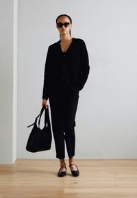Marc O'Polo CARDIGAN LONGSLEEVE V NECK - Kofta - black
