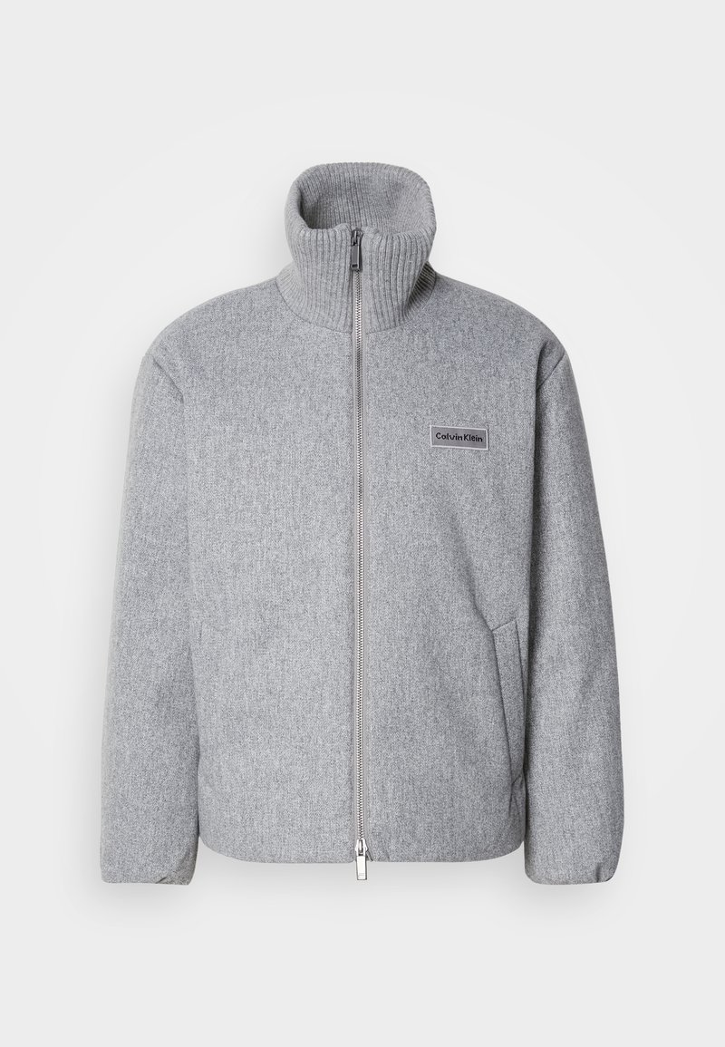 Calvin Klein Gewatteerde jas lichtgrijs gemêleerd
