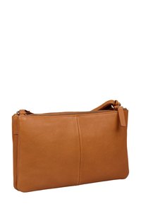 Burkely SOFT SKYLAR DOUBLE POCKET ZIP - Schoudertas - cognac