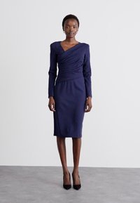 Emporio Armani VESTITO - Jersey dress - blu mezzanotte