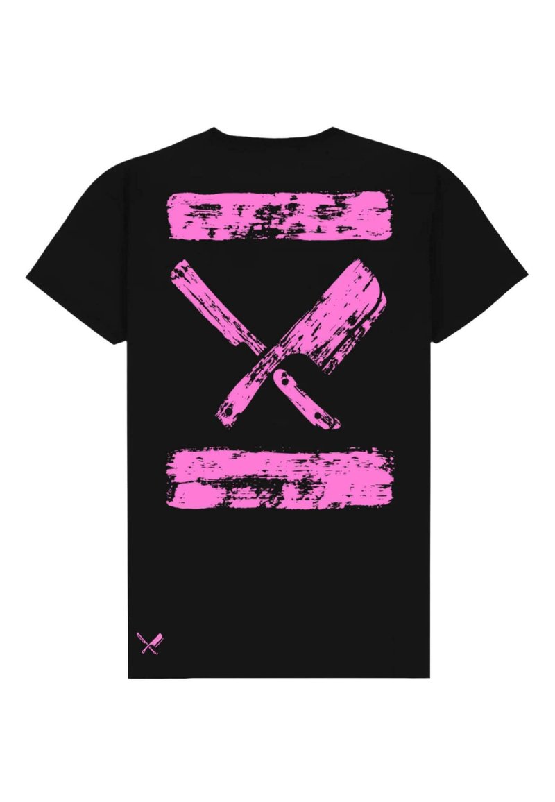 Distorted People INKED BLADES CREW NECK - T-shirt print - black/zwart ...