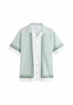 Next, REGULAR FIT - JERSEY GEOMETRIC PRINT SHIRT - Skjorter - white green