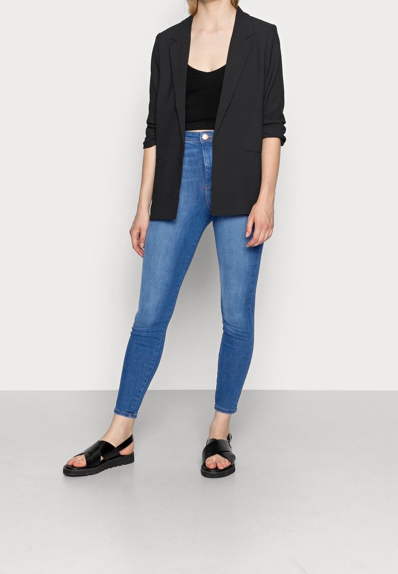 Miss Selfridge Petite Mom Jean In Blue Wash