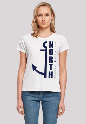 NORTH ANKER - Print T-shirt - weiß