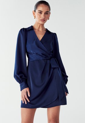 WILLA PEARL WRAP - Cocktailklänning - navy blue