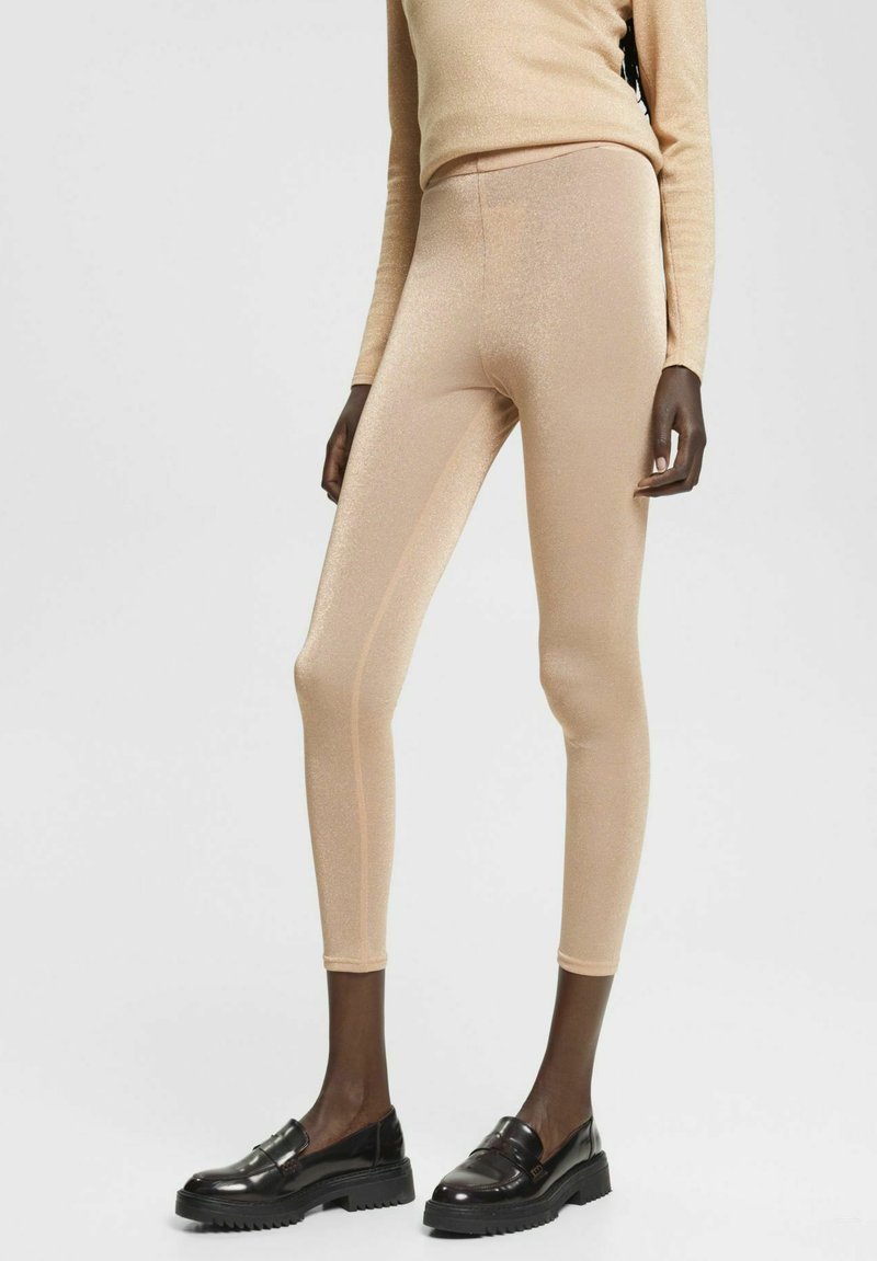 Esprit Collection AUS GLITZER Leggings Trousers gold/gold