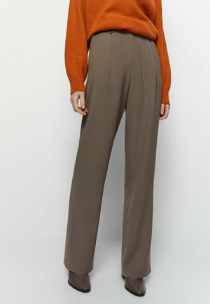MIT BUNDFALTEN - Pantalon classique - brown
