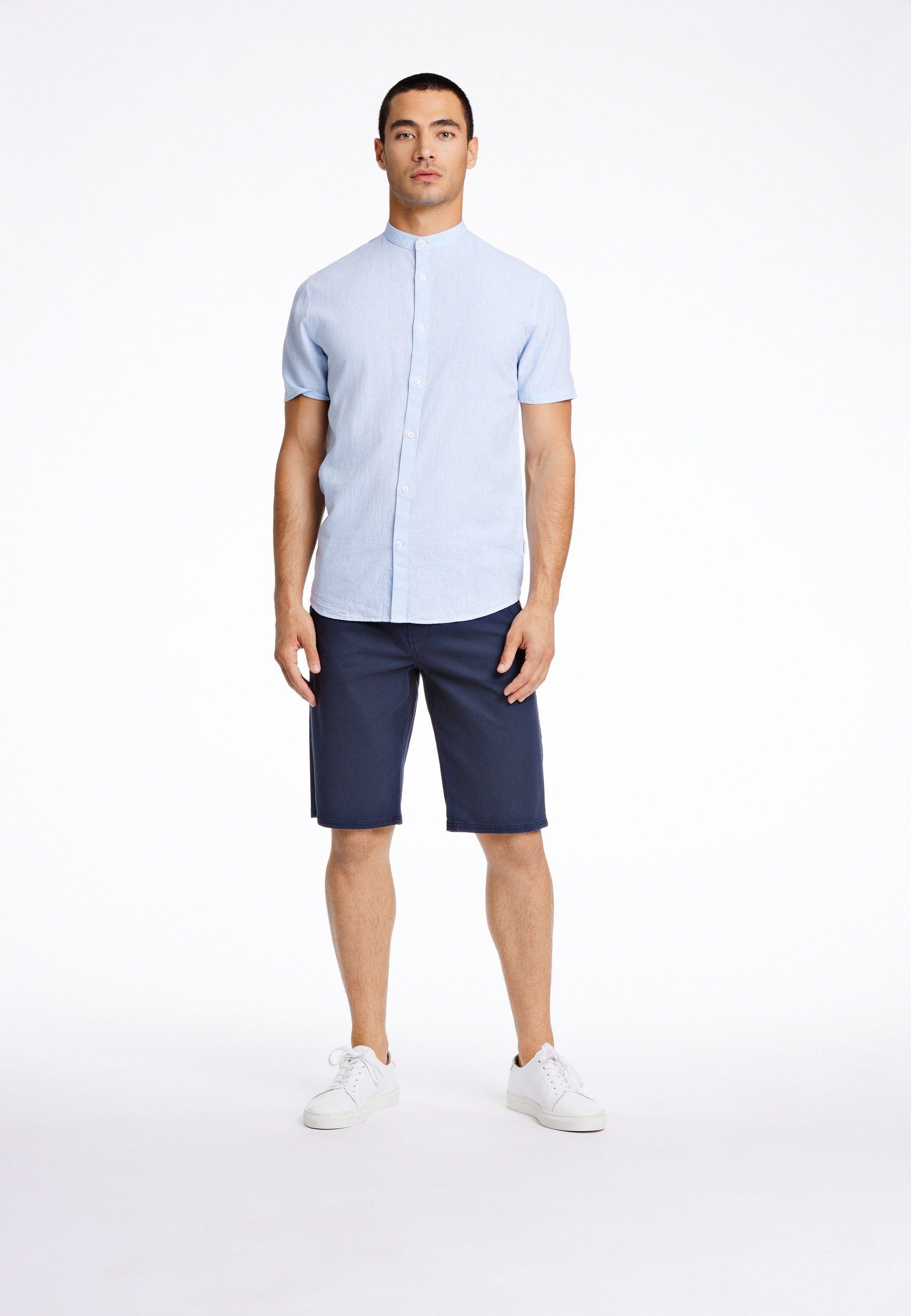 Lindbergh CLASSIC CHINO BELT - Shorts - navy/dark blue - Zalando.co.uk