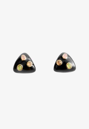 & OTHER STORIES, & OTHER STORIES STUD EARRINGS - Oorbellen - black gold-coloured