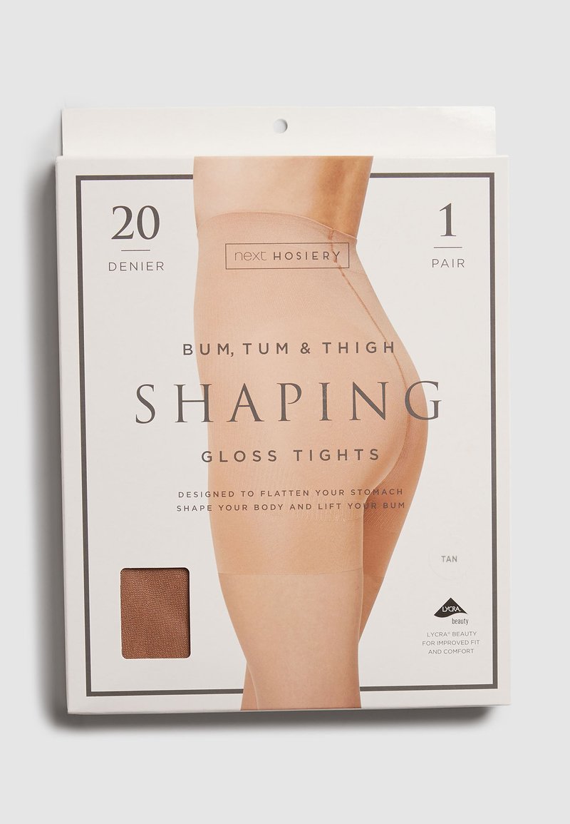 Next TAN BUM/TUM/THIGH GLOSS SHAPING TIGHTS Collant brown