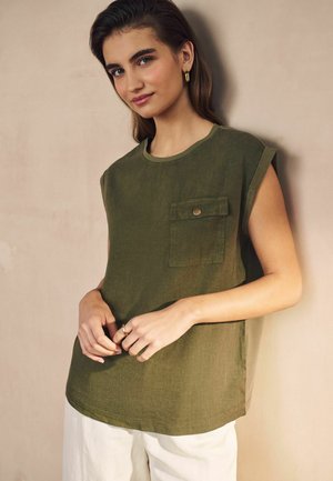 POCKET  REGULAR FIT - Felső - khaki green