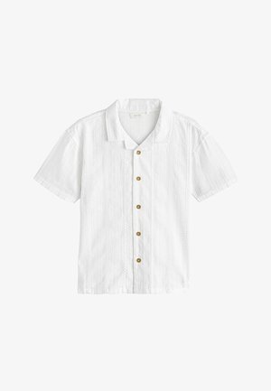 Next SHORT SLEEVES TEXTURED REGULAR FIT - Hemd - white