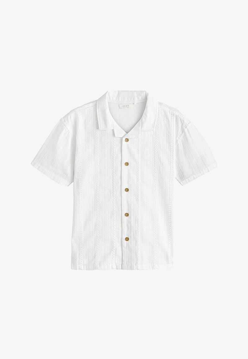 Next SHORT SLEEVES TEXTURED REGULAR FIT - Camicia - white