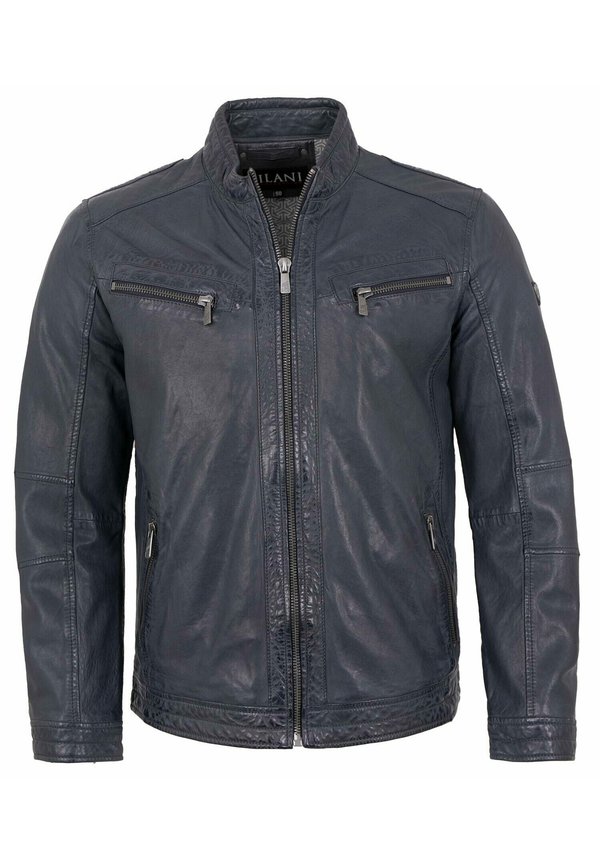 Lederjacke - dunkelblau