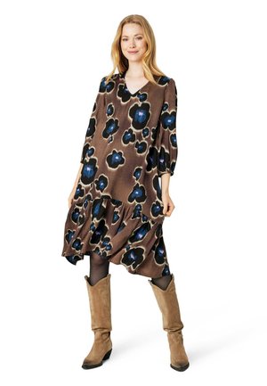 ANNA - Freizeitkleid - print brown black