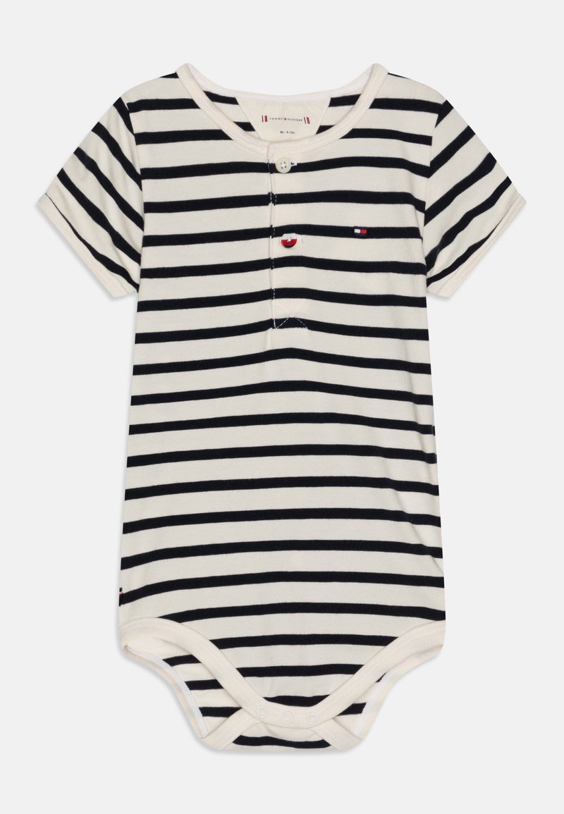 Tommy Hilfiger BABY STRIPED HENLEY UNISEX Body desert sky/dark blue Zalando.ie