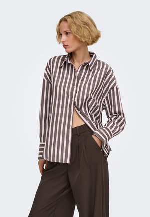ONLY, ONLOREGON ALVA LS REG SHIRT NOOS WVN - Chemisier - coffee bean