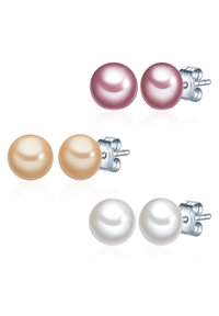 3 PACK STECKER SÜßWASSER ZUCHTPERLEN - Uhani - silberfarben