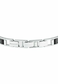 Snygg armband i silverfärgad rostfritt stål med sammanlänkade länkar. Har polerade och borstade ytor, graverad logotyp och en elegant, modern design.