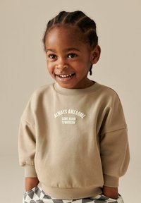 Next CREW NECK - Ikdienas džemperis - cement stone slogan
