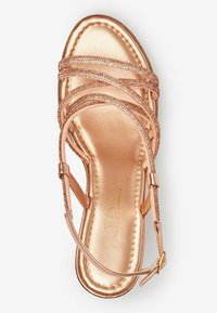 Next FOREVER COMFORT TUBULAR BLING ASYMMETRIC - Sandales à talons hauts - rose gold